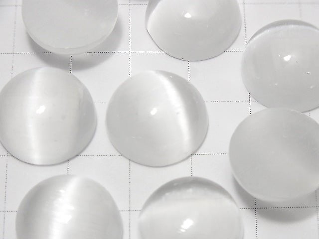 Selenit Rund Cabochon 16x16mm 1 Stück
