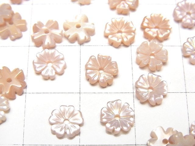 Hochwertige rosa Muschel AAA Blume 6mm Zentrum Loch 4 Stück
