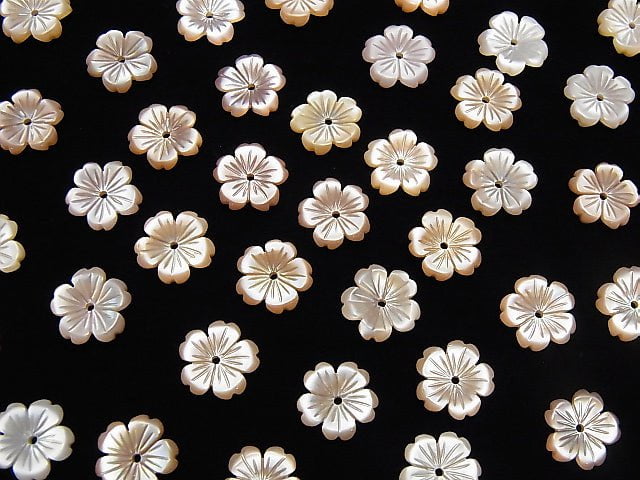 Hochwertige rosa Muschel AAA Blume 10mm zentrales Loch 3 Stück