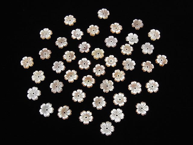 Hochwertige rosa Muschel AAA Blume 10mm zentrales Loch 3 Stück