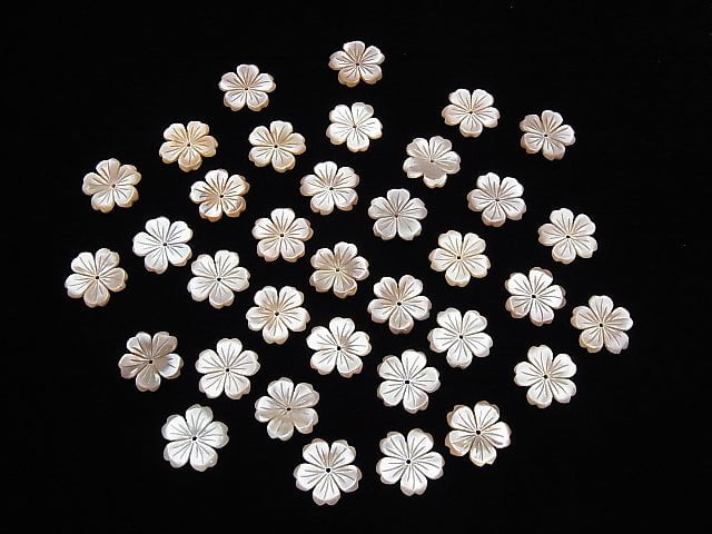 Hochwertige rosa Muschel AAA Blume 15mm zentrales Loch 2 Stück