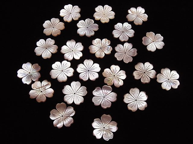 Hochwertige rosa Muschel AAA Blume 20mm zentrales Loch 1 Stück