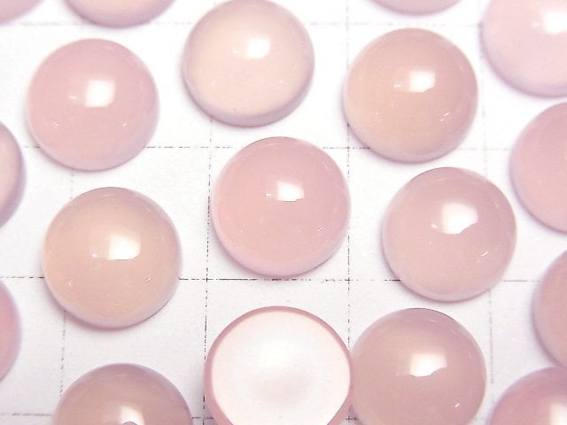 Hochwertiger rosa-lila Chalcedon AAA Runde Cabochon 10x10mm 5 Stück