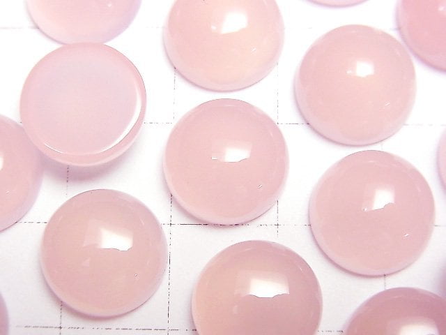 Hochwertiger rosa-lila Chalcedon AAA Runde Cabochon 12x12mm 4 Stück