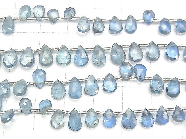 1strang 99,99 $- !Hochwertiger Santa Maria Aquamarin AAA- Tropfenform Facettierte Briolette 1strang Perlen (ca. 7 Zoll / 18 cm)