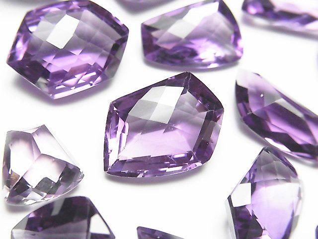 Hochwertiger Amethyst AAA Loser Stein Fantasieform facettiert 3 Stück