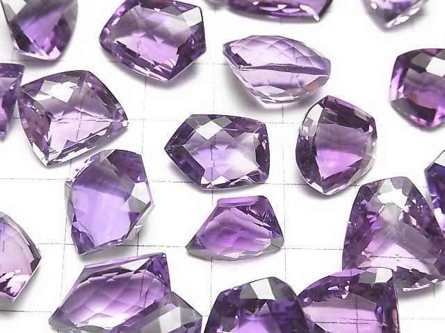 Hochwertiger Amethyst AAA Loser Stein Fantasieform facettiert 3 Stück
