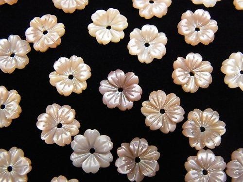 Hochwertige rosa Muschel AAA Blume 8mm Zentrum Loch 3 Stück