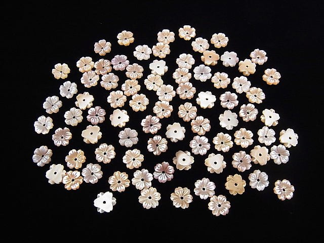 Hochwertige rosa Muschel AAA Blume 8mm Zentrum Loch 3 Stück