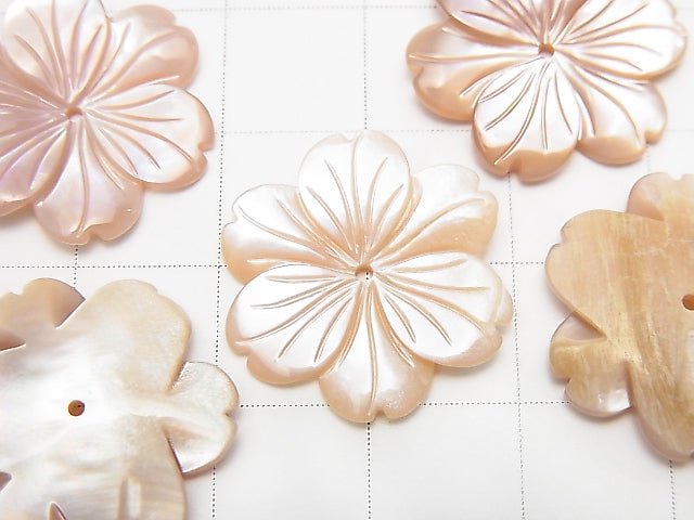 Hochwertige rosa Muschel AAA Blume 20mm Mittelbohrung 1 Stück