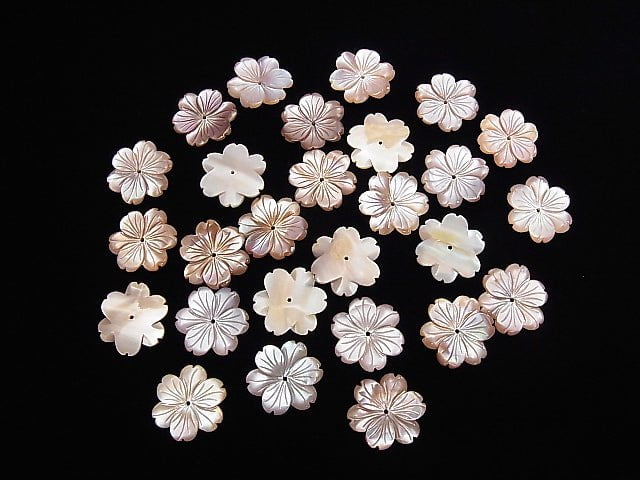 Hochwertige rosa Muschel AAA Blume 20mm Mittelbohrung 1 Stück