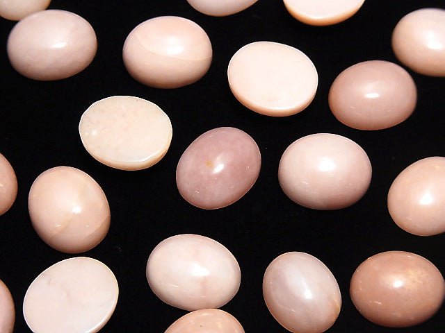 Rosa Opal AA+ Oval Cabochon 12x10mm 2 Stück