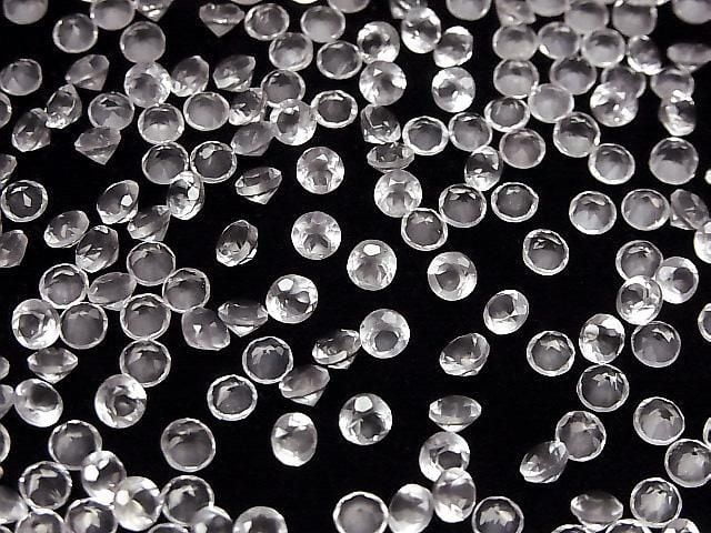 高品質 AAA 級玫瑰石英圓形刻面裸石 4x4mm 10顆