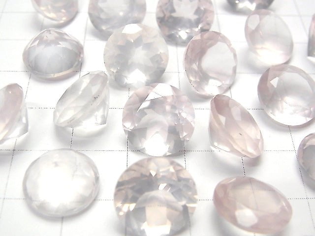 Hochwertiger Rosenquarz AAA Unbohrbar Rund Facettiert 12x12mm 2 Stück
