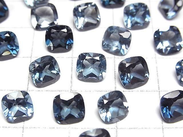 Hochwertiger London Blue Topas AAA Lose Stein Quadratisch Facettiert 7x7mm 1 Stück