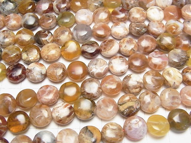 Brandy Opal Münze 10x10x5mm halb oder 1Strang Perlen (ca. 15 Zoll/38 cm)