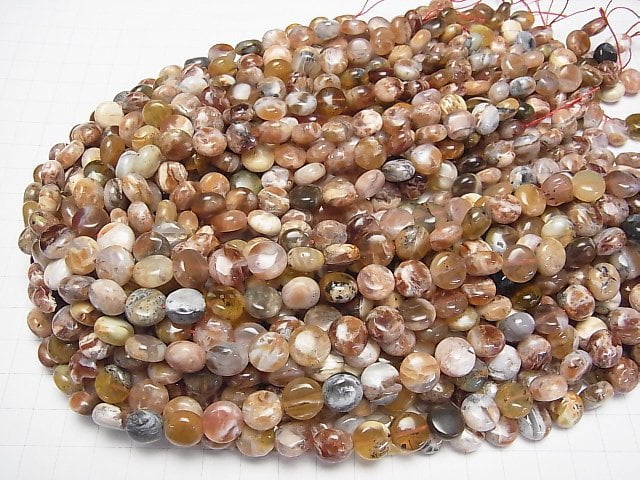 Brandy Opal Münze 10x10x5mm halb oder 1Strang Perlen (ca. 15 Zoll/38 cm)
