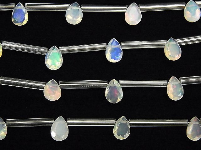 Hochwertiger Äthiopischer Opal AAA Birnenform facettiert 7x5mm 1 Strang Perlen (8 Stück)