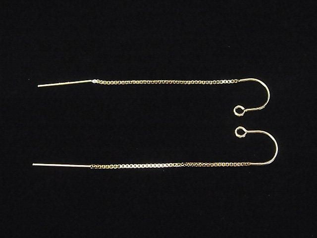 14KGF American Hooked Threader Earrings Cable Box (Venetian) 1 Pair