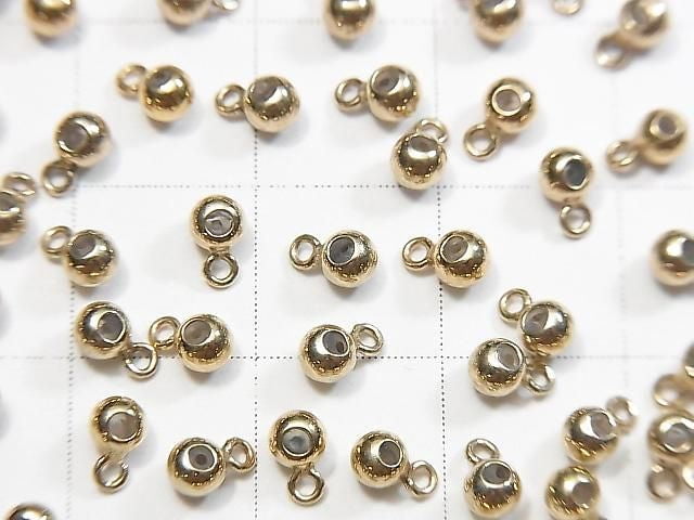14KGF Ring with Slide Ball 5x3mm 2pcs