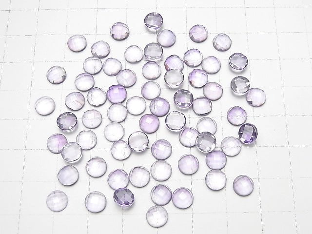Hochwertiger Amethyst AAA Rund facettierter Cabochon 6x6mm 5 Stück