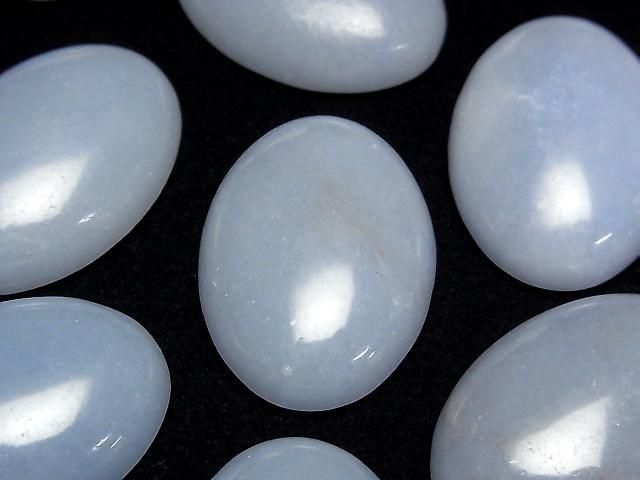Angelite Oval Cabochon 30x22mm 2pcs