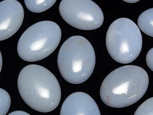Angelite Oval Cabochon 30x22mm 2pcs
