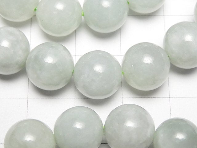 Pastellgrün! Burma-Jadeite AAA- Rund 10mm Armband