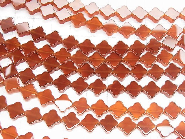 紅瑪瑙 AAA 花朵造型 8x8x3mm 半串或一串珠子 (約15英吋 / 37公分)
