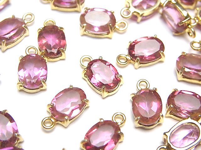 Bezel Setting, Oval, Topaz Gemstone Beads