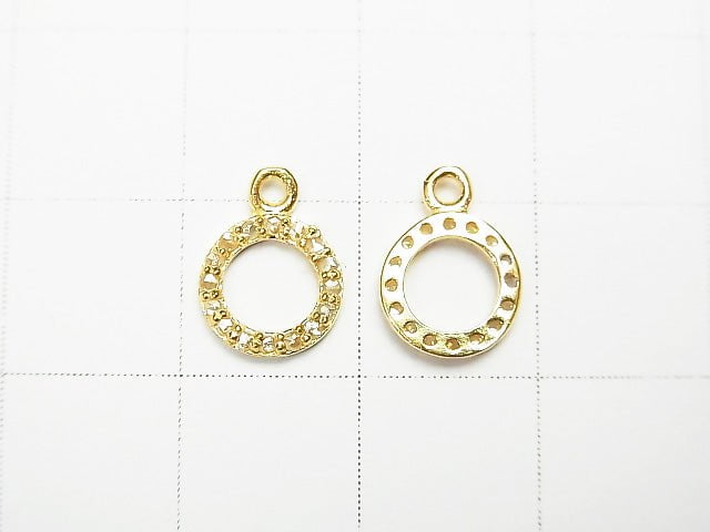 Diamant Münzanhänger 8x8x1.5mm 18KGP 1 Stück
