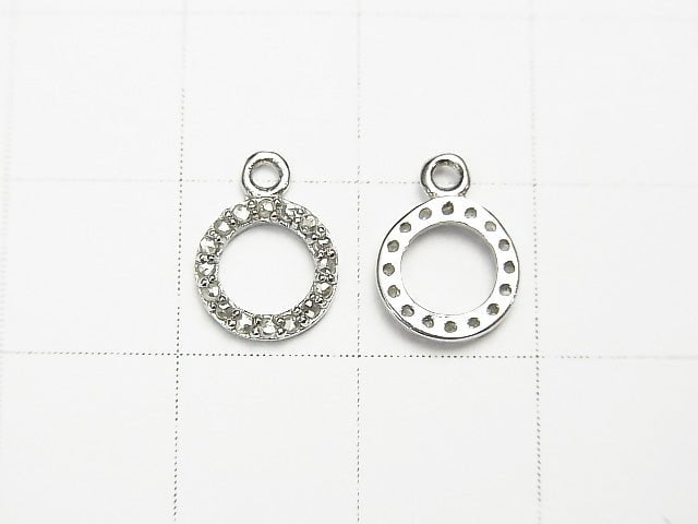 Diamant Münzanhänger 8x8x1.5mm Silber925 1 Stück