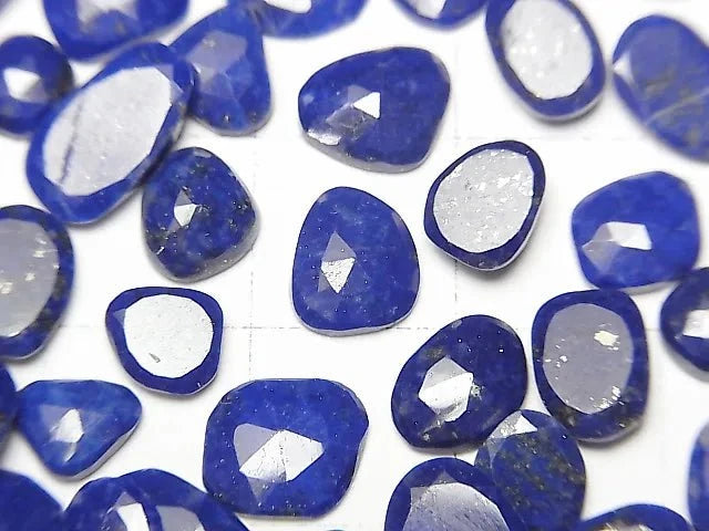 Lapislazuli AA++ loser Stein Freiform einseitig Rosenschliff 5 Stück