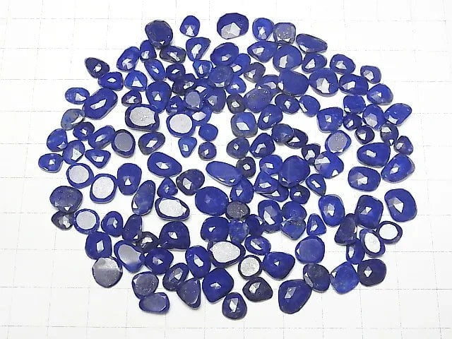 Lapislazuli AA++ loser Stein Freiform einseitig Rosenschliff 5 Stück