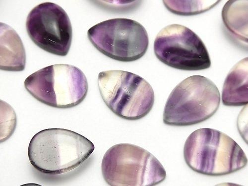 Fluorit AAA Birnenform Cabochon 14x10mm 3 Stück