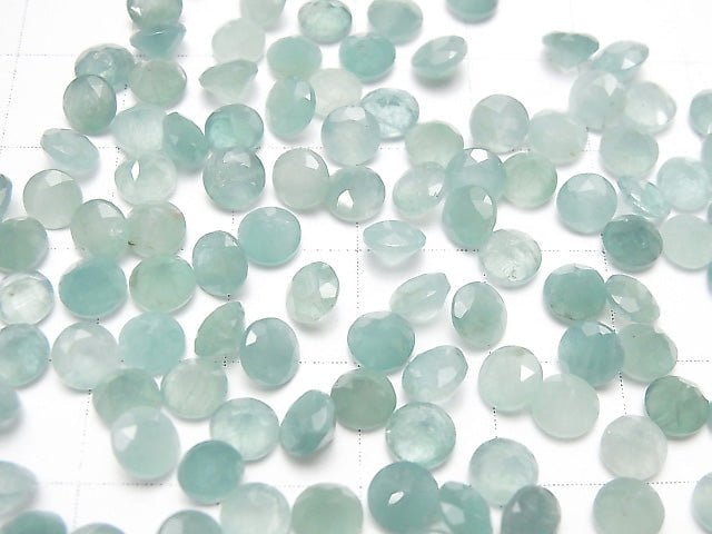 Grandidierit AAA- Unbohrt Rund Facettiert 5x5mm 3Stk