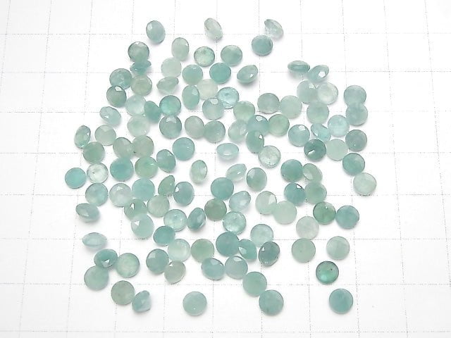 Grandidierit AAA- Unbohrt Rund Facettiert 5x5mm 3Stk