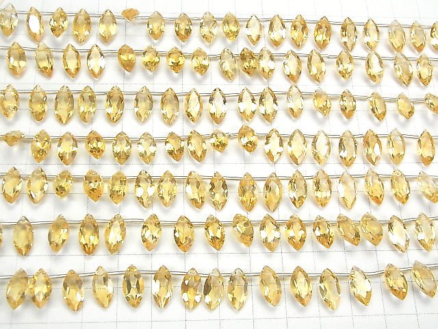 Citrine AAA Marquise Facettée de Haute Qualité 12x6mm perles demi-fil ou 1 fil (18pcs)