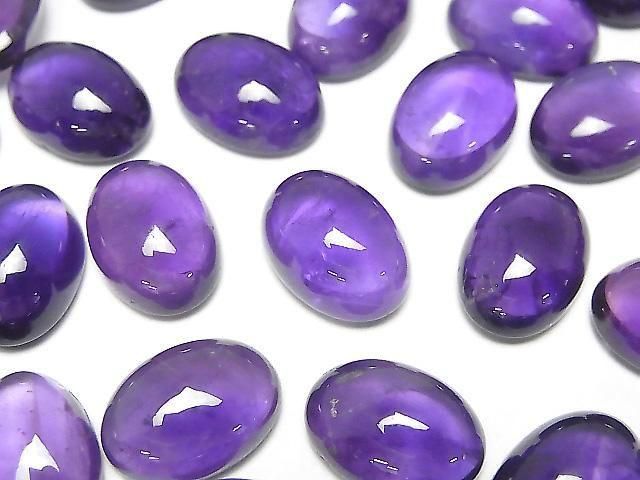 高品質紫水晶 AAA 橢圓蛋面 14x10mm 3顆