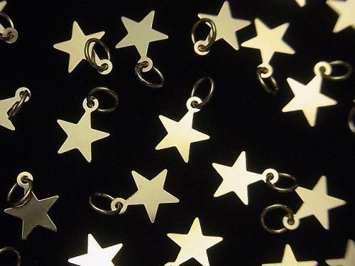 14KGF Jump Ring with Charm 9x7.5mm Star 1pc