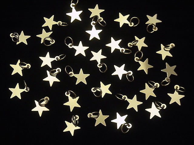 14KGF Jump Ring with Charm 9x7.5mm Star 1pc