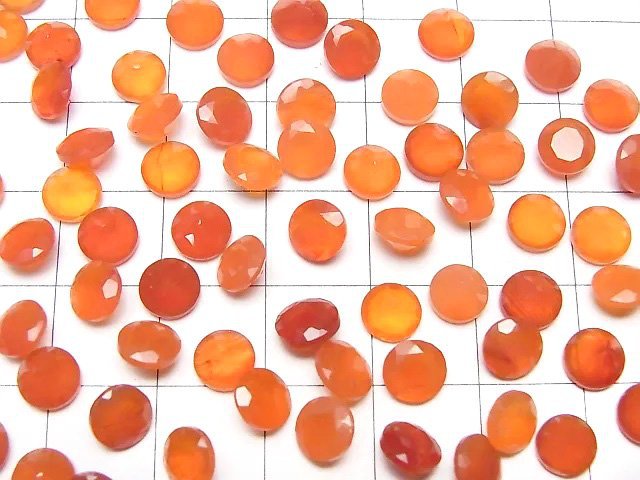 Hochwertiger Karneol AAA Lose Steine Rund facettiert 6x6mm 5 Stück