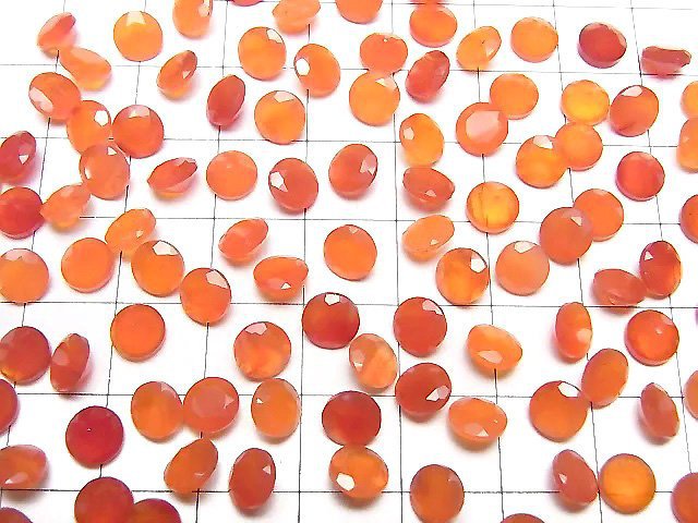 Hochwertiger Karneol AAA Lose Steine Rund facettiert 6x6mm 5 Stück