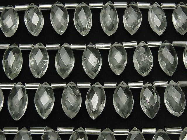 Grüner Amethyst AAA- facettiert Marquise 12x6mm 1Strang Perlen (12Stk.)