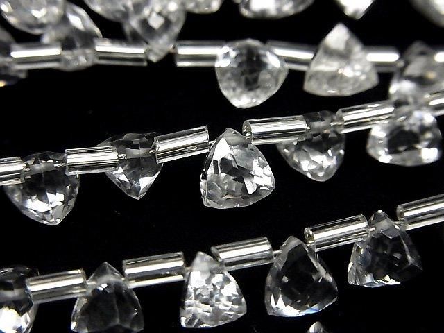 Hochwertiger Kristall AAA - 3D Dreieck Schnitt 6x6x6mm halb oder 1Strang Perlen (18Stück)