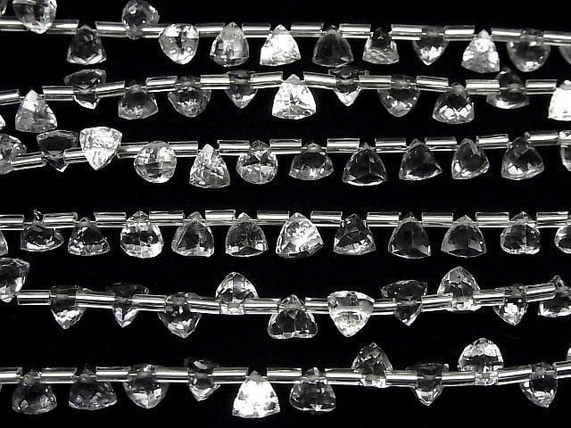 Hochwertiger Kristall AAA - 3D Dreieck Schnitt 6x6x6mm halb oder 1Strang Perlen (18Stück)