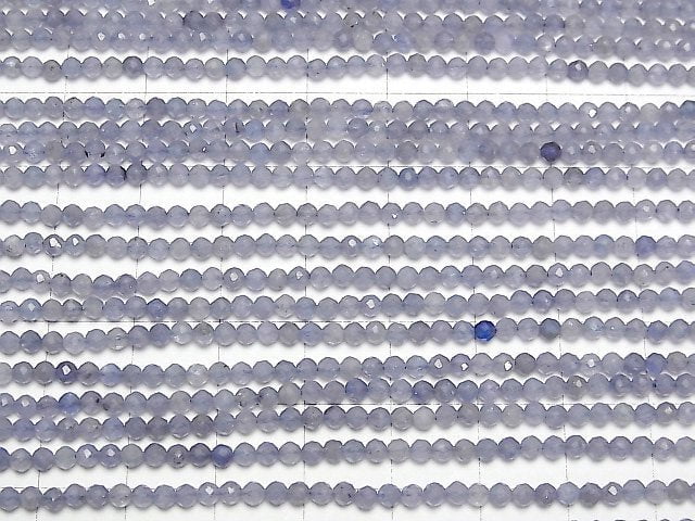 Hochwertiger! Tansanit AA+ Facettiert Rund 3mm 1Strang Perlen (ca. 15 Zoll / 38 cm)
