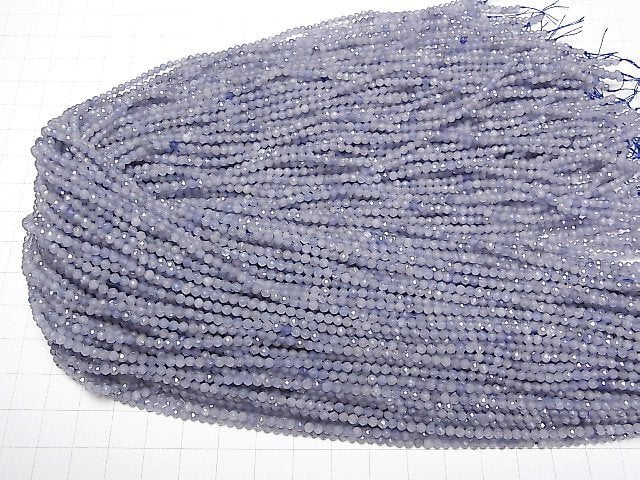Hochwertiger! Tansanit AA+ Facettiert Rund 3mm 1Strang Perlen (ca. 15 Zoll / 38 cm)