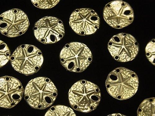 14KGF Charm Sand Dollar 11mm 1pc