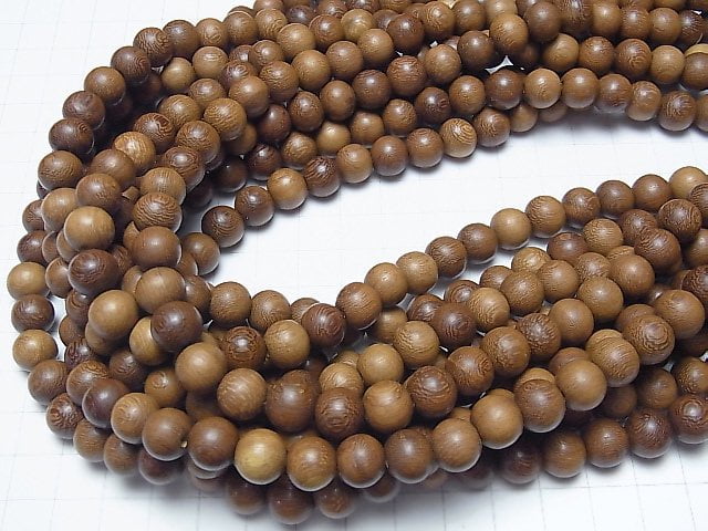 Wood Beads Semi Round 10mm 1strand beads (aprx.15inch/38cm)